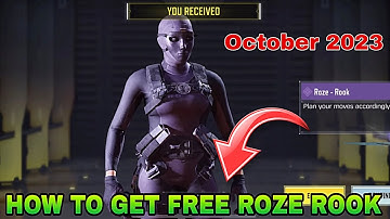 *FREE* How to Get FREE Roze Rook Character & Emotes in Call Of Duty Mobile October 2023