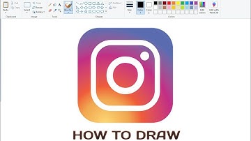 How to draw INSTAGRAM Logo using Microsoft Paint | Drawing Instagram Logo | Famous Logo Drawing.