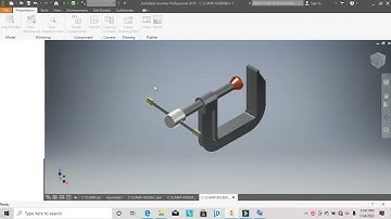 Inventor C Clamp Presentation and  Drawing File Details.