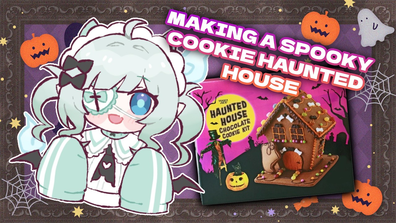 【COOKIE HAUNTED HOUSE MAKING HAND CAM】Our yearly Halloween craft time!【Maid Mint Fantôme】
