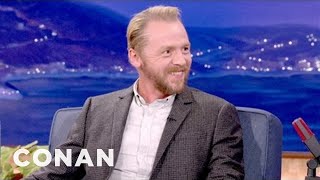 Simon Pegg Shows Off His 12 Stages Of Drunkenness | CONAN on TBS Resimi