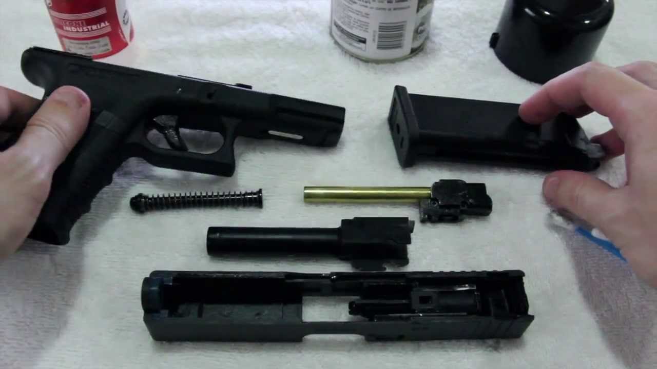 (Airsoft BR) Glock 19 GBB WE Limpeza e Lubrificação Disassembly and Cleaning YouTube