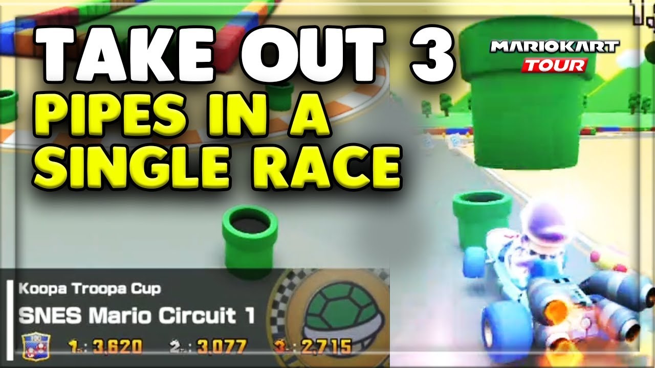HOW TO TAKE 3 PIPES OUT IN A SINGLE RACE?! - COMPLETE TOUR CHALLENGES 1 MARIO KART TOUR 🏎️🏁