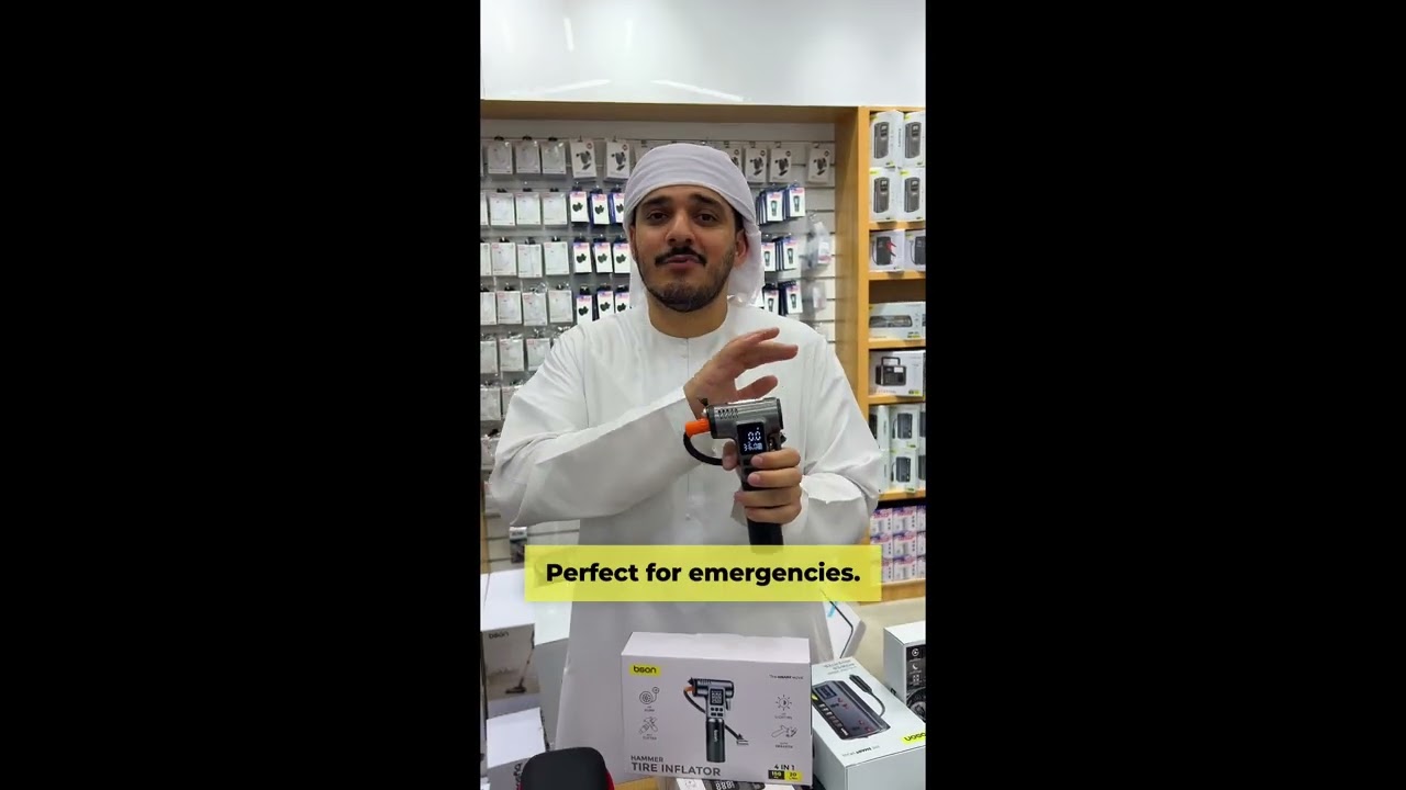 Bson Hammer Tire Inflator, 4 in 1 Multi Function Emergency Tool Used for Cars, Motorcycles, Bikes