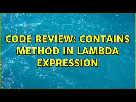 Code Review: Contains method in lambda expression (2 Solutions!!)