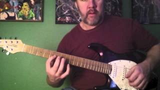 Breaking out of the minor pentatonic by targeting 3rds in a 12 bar blues