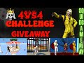 🔴 LIVE.Free Fire BIG  Challege Custem 4VS4🤠Give Way Room/Free fire Squid Gameplay🤩