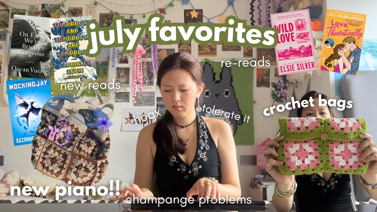 My July Favorites! (new piano, crochet bags, mini top haul etc!)