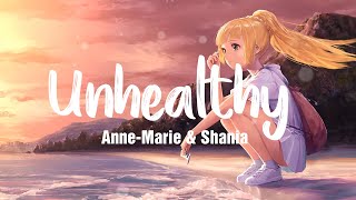 UNHEALTHY - Anne Marie feat. Shania Twain (Lyrics + Vietsub) ♫ Top Viral Tik Tok Resimi