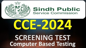 SPSC || Computer Based Testing Lab || CCE 2024 Screening test #exam #spscexams #sindhjobs