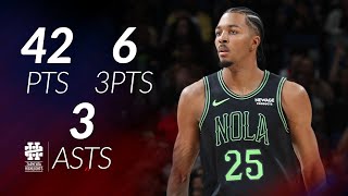 Trey Murphy 42 pts 6 threes 3 asts vs Lakers 25/26 season News