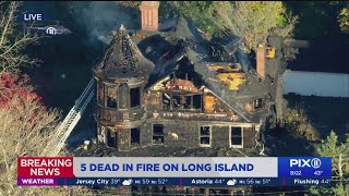 5 dead after fire tears through Long Island home: police