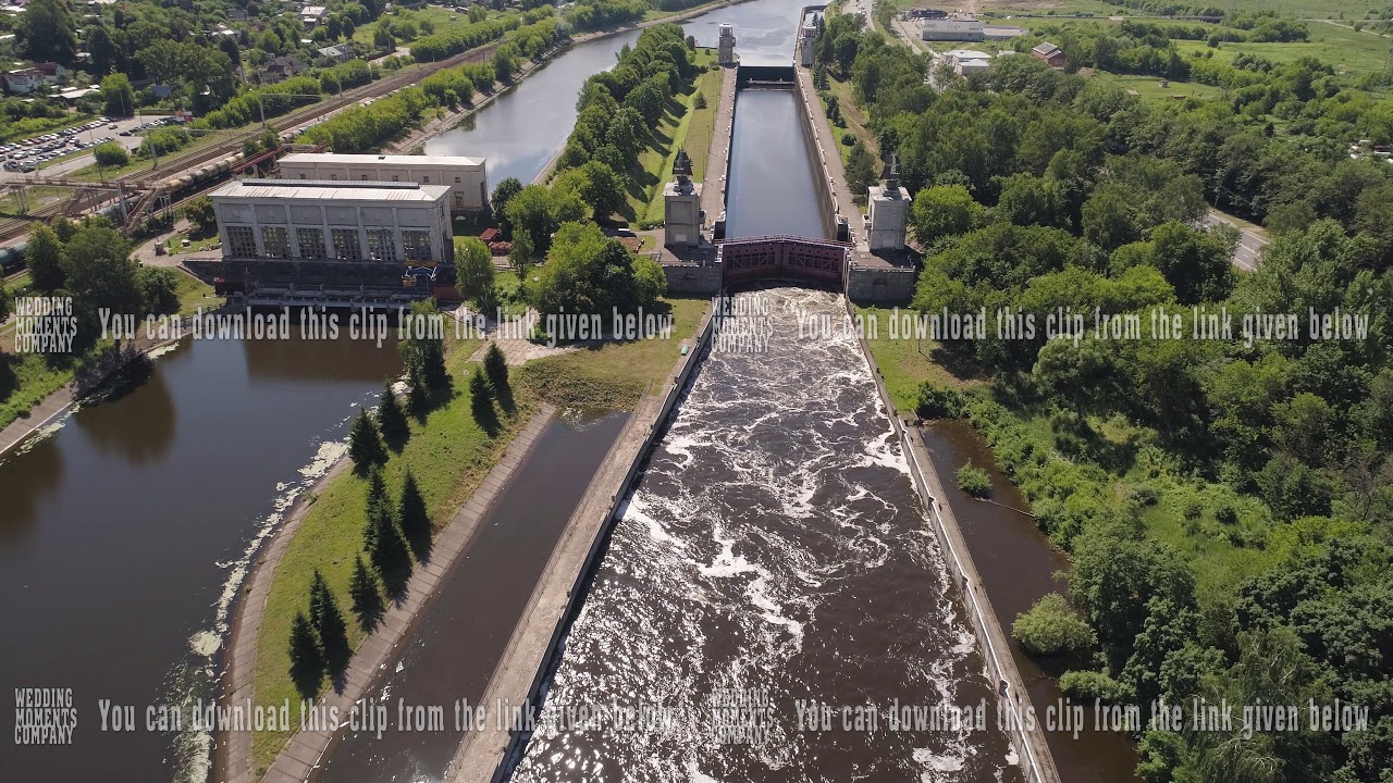 Gateway on the river. Sluice Gates.