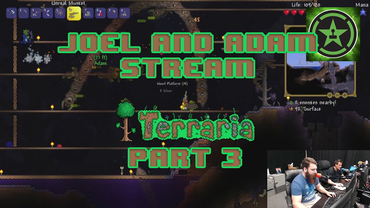 Joel and Adam Stream Terraria - Part 3