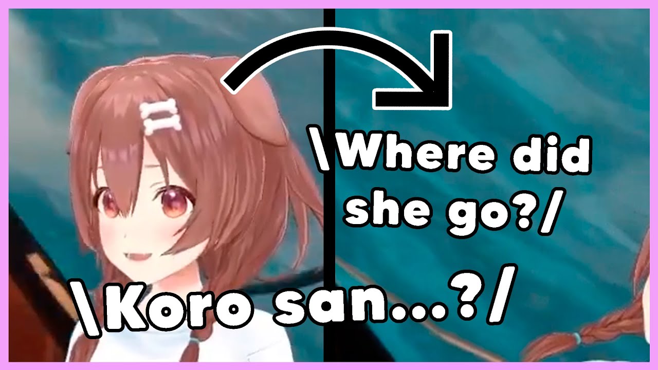 Korone suddenly went silent and missing from the screen for almost 3 minutes