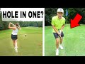 GOLF CHALLENGE DID SHE HIT A HOLE IN ONE?!? (scramble)