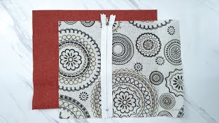 FUN & FUNCTIONAL! ✨ Make a Trendy TWO-TONE Zipper Pouch (Perfect for Beginners) by Anjurisa 983 views 6 days ago 6 minutes, 22 seconds