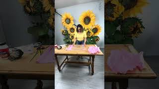 Creando una amapola gigante en papel crepé de 180 g