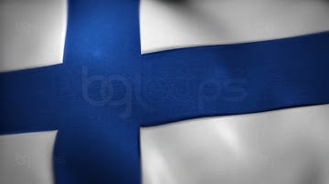 Finland Flag - Realistic - Waving Flag - Full HD - 1080 - Seamless Loop