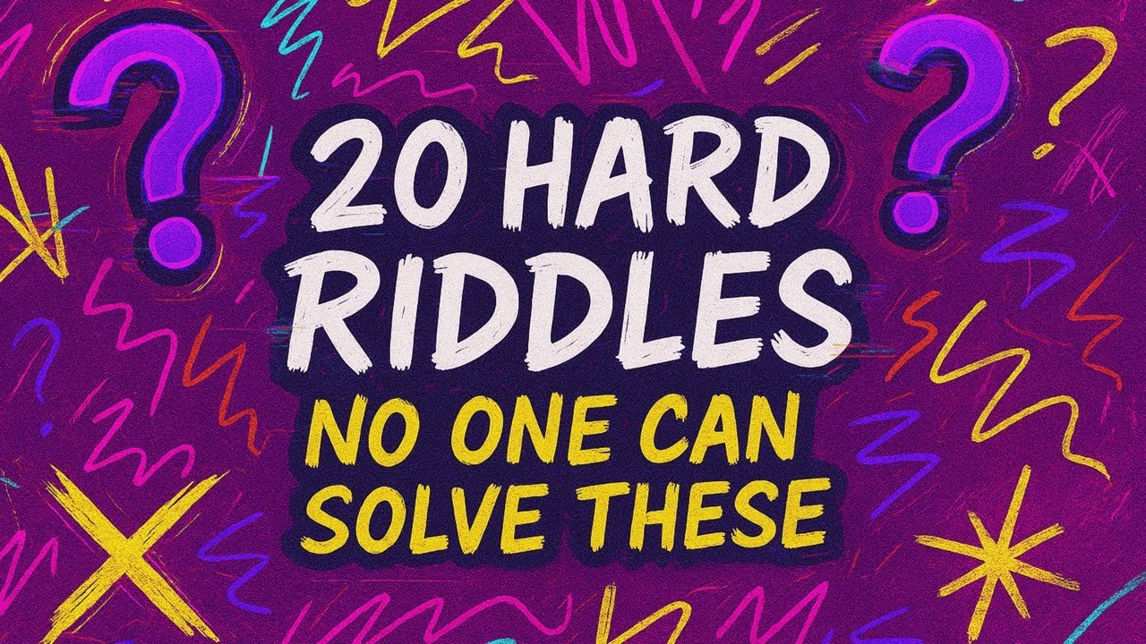 Hard Unknown Riddles 20 Hard Riddles | Nobody Can Solve These - YouTube
