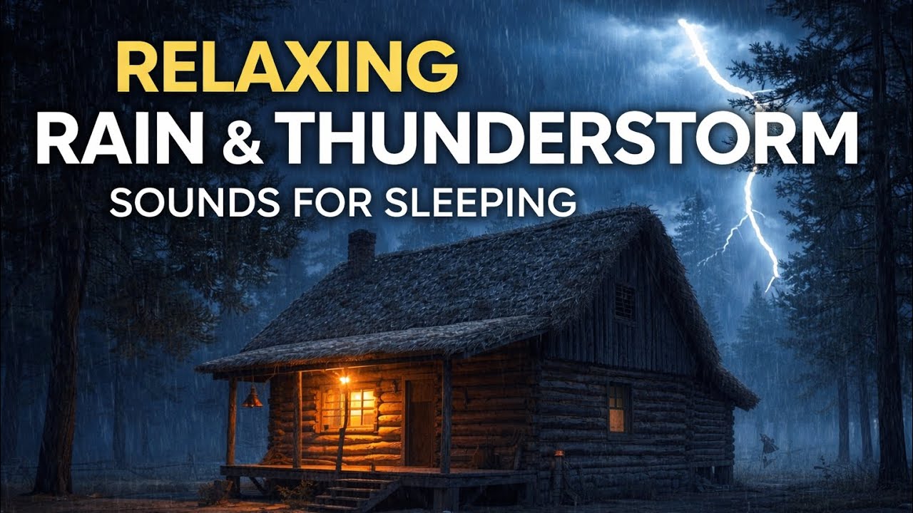 Calming Rain & Thunderstorm Sounds for Sleeping | Deep Sleep White Noise 🌧️⛈️💤