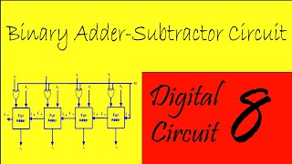 #8 Nbit Adder and Subtractor Circuit using full adder and xor gate Digital 8 ECR