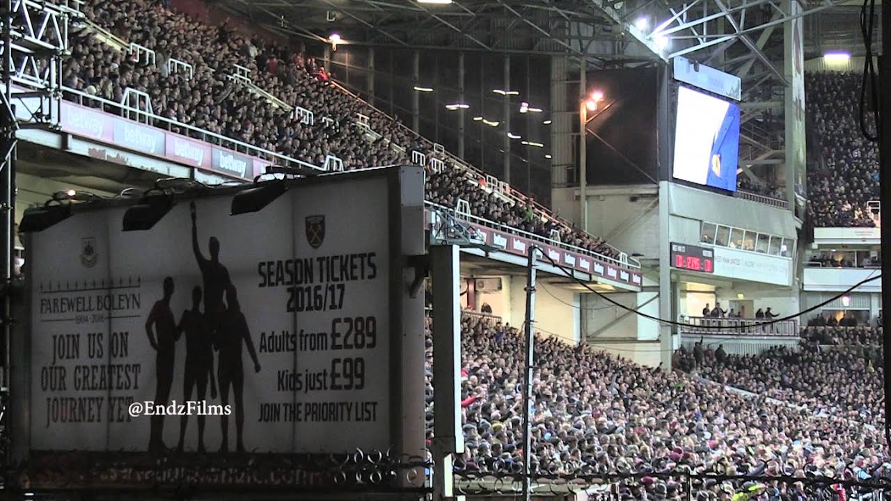 West Ham's goal from London Stadium - Bobby Moore Stand block 152 