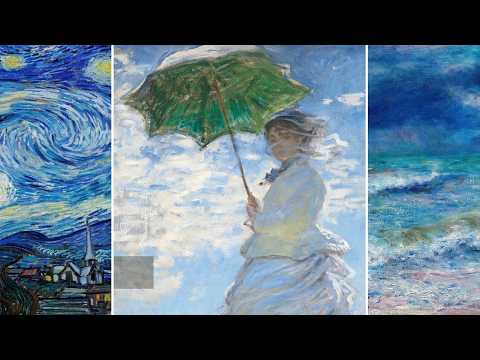 Masterpieces TV — Silent Art Gallery · October 10 Night | Monet · Woman with a Parasol & others