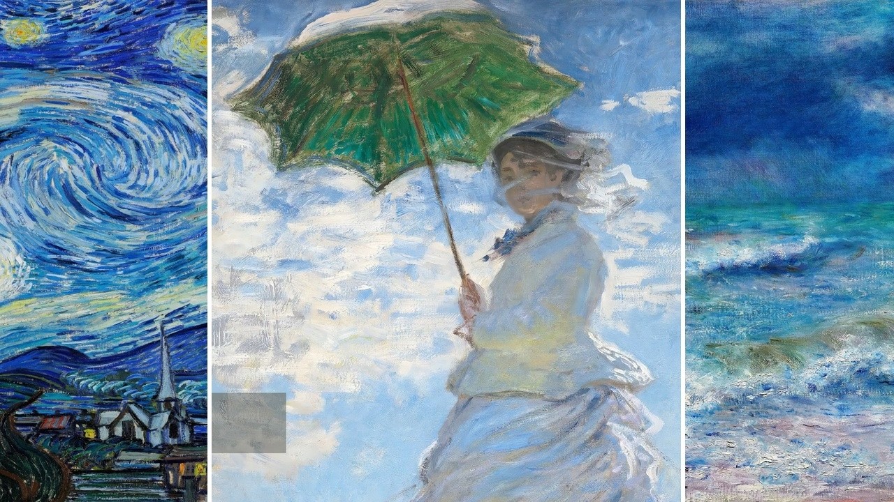 Masterpieces TV — Silent Art Gallery · October 10 Night | Monet · Woman with a Parasol & others