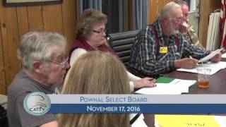 Pownal Select Board - 11/17/16