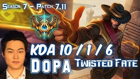 Dopa TWISTED FATE vs ZED Mid - Patch 7.11 KR Ranked
