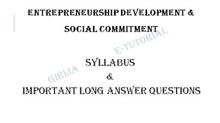 EDSC syllabus and Important questions