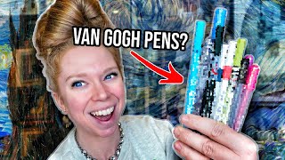 Testing Van Gogh Inspired Stationery & Pens! (VIRAL Mystery TikTok Stationery)