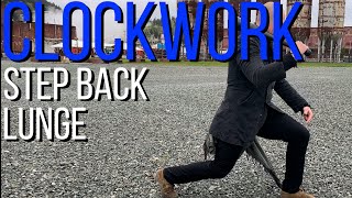 Heavy club - clockwork step back lunge