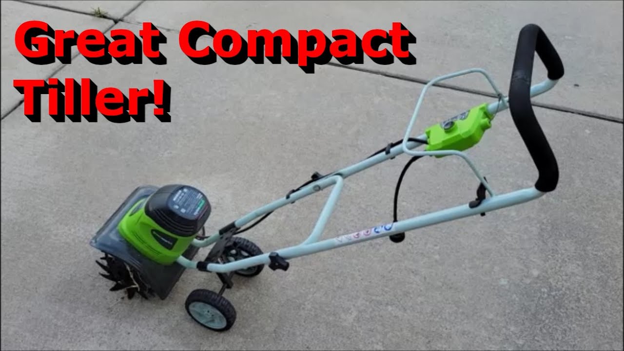 Greenworks 8 Amp 10-Inch Corded Tiller Review - YouTube