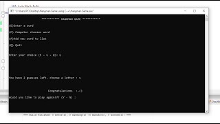 Simple Hangman Game using C++ screenshot 5