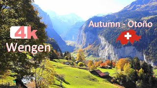 SWITZERLAND - WENGEN - PART 10 - LAUTERBRUNNEN - Walking Tour beautiful villages - hermosos - 4k