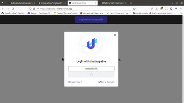 “Login with Unstoppable” hackathon submission