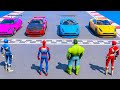 TEAM POWER RANGERS x SUPERHEROES Join Racing Ramp Challenge #863