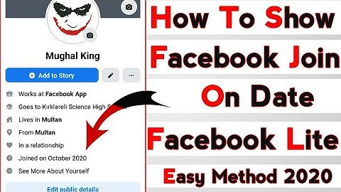 How To Show Joined Date On Facebook | Add Join Date On Facebook Lite Apk || #joindate