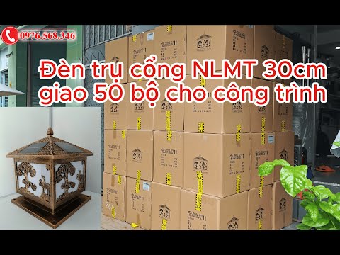 Đèn Trụ cổng NLMT 30cm giao 50 bộ cho công trình