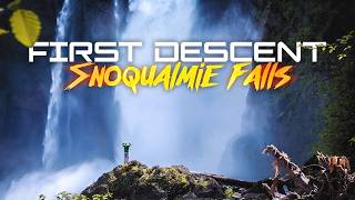 First Descent Rappelling Snoqualmie Falls | Extreme Canyoning Adventure!