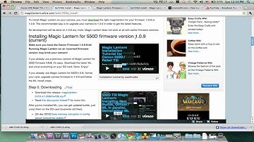 MAGIC LANTERN 1.0.9 HACK INSTALL WITH A MAC FOR CANON T2I OR 550D