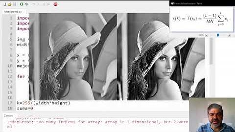 Ecualización de histogramas en imágenes digitales con OpenCV-Python-Thonny