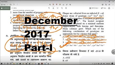 How to read/revise things from old question paper: Unit-8 (December 2017) Part-I