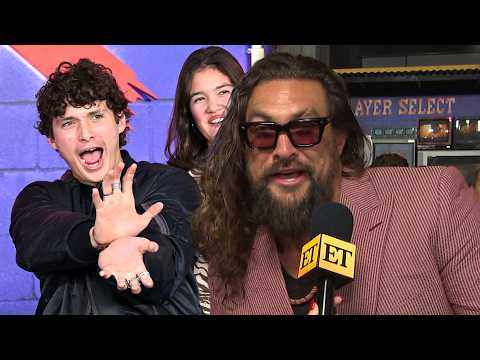 Jason Momoa Gets to NERD OUT Over Street Fighter With Son Wolfie (Exclusive)