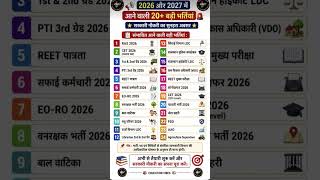 Rajasthan 2026-27 Top 20+ Upcoming Bharti | RAS, CET REET, Police, Patwari #rajasthanexam #jobalert