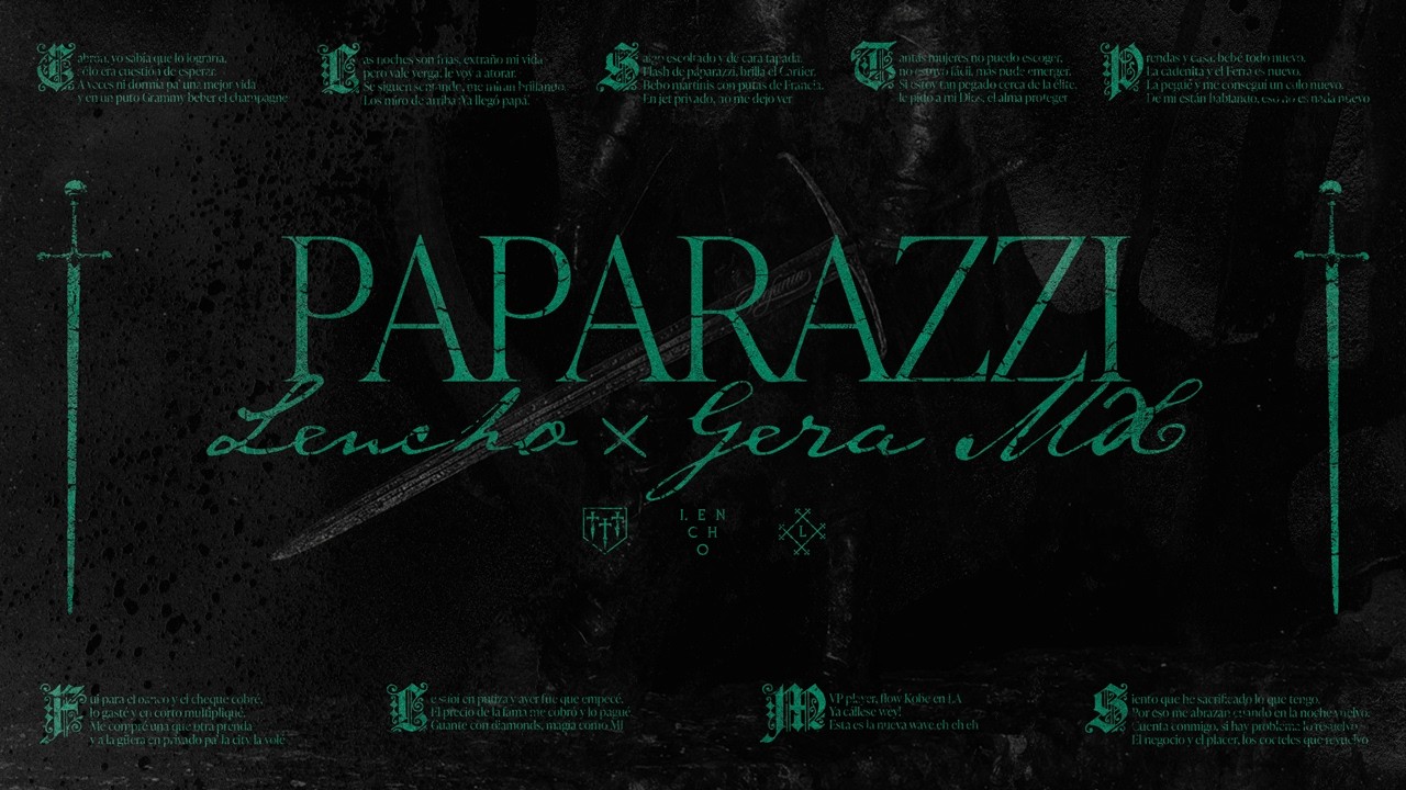 LENCHO x Gera MX - PAPARAZZI [Lyric Video]