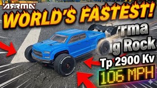 Arrma Big Rock 106 MPH on 6s with TP killmode 2900kV    2nd pass