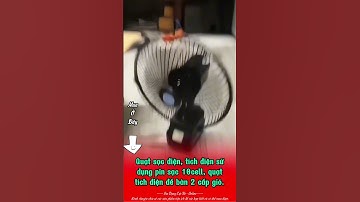 Quạt sạc điện, tích điện sử dụng pin sạc 10cell, quạt tích điện để bàn 2 cấp độ gió  #quattichdiendu